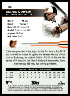 2024 Topps Pristine Colton Cowser RC Baltimore Orioles #66 | eBay