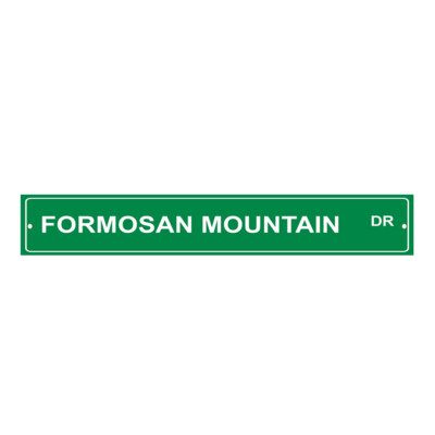 Green Aluminum Weatherproof Road Street Signs Formosan Mountain Dog Drive
