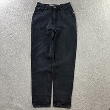 VTG 90s Y2K Anchor Blue Jeans Womens 28x30 Mom High Rise Faded Black