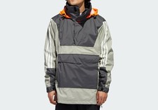 ADIDAS Men's ANORAK 10K Snowboarding Jacket - GrySix/FthrGry/Ornge- Medium - NWT