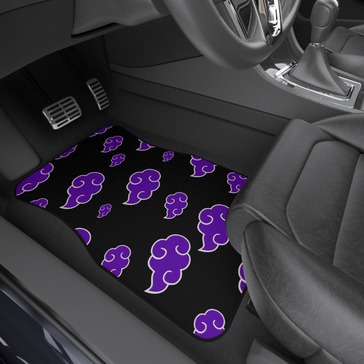 Purple Akatsuki Cloud JDM Car Mats (Set of 2), 90's Anime