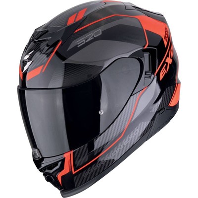 SCORPION Integralhelm EXO-520 EVO AIR LENA Schwarz Rot mit AirFit M 57/58