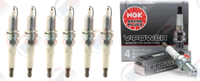 NGK "V-POWER" Spark Plugs (Set of 6) for 1999-2001 Jeep Cherokee 4.0L 1999 Jeep Cherokee Spark Plug Gap