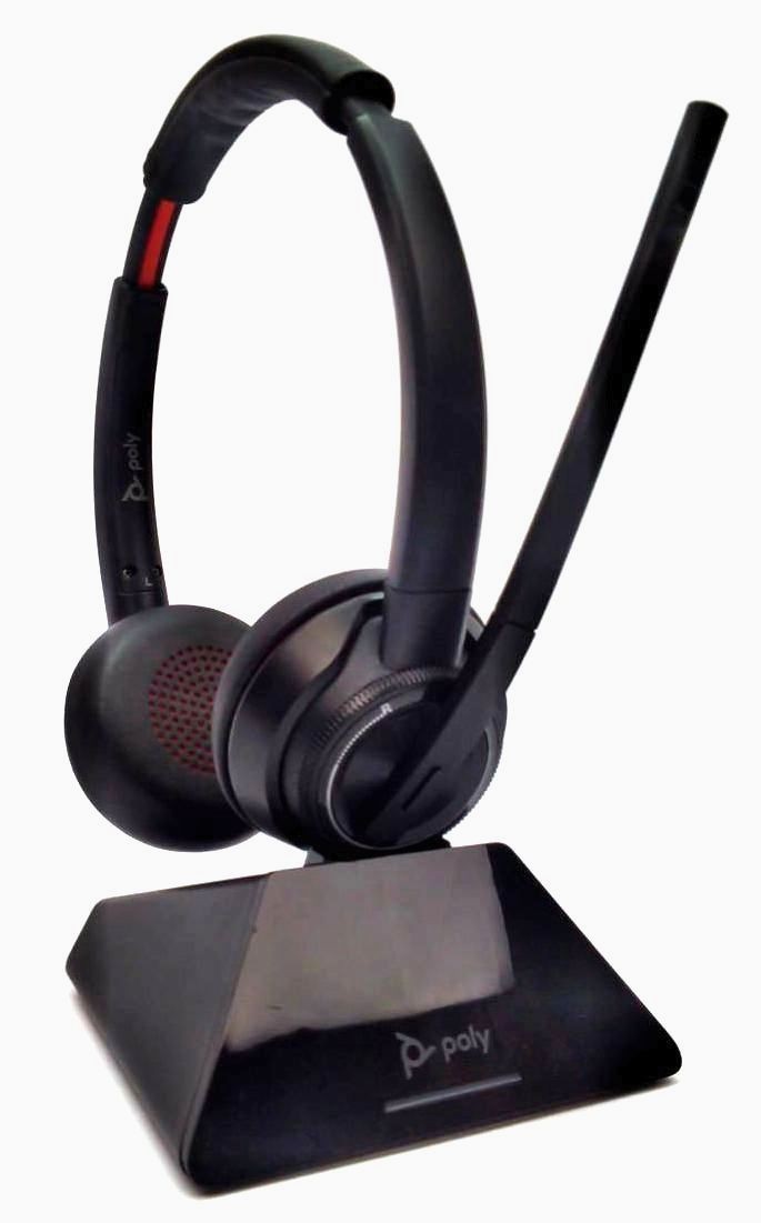 Poly Savi W8220T Wireless Headset Bluetooth Dual Ear with Dock RMN-W8220T