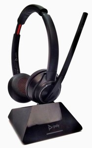 Poly Savi W8220T Wireless Headset Bluetooth Dual Ear with Dock RMN-W8220T