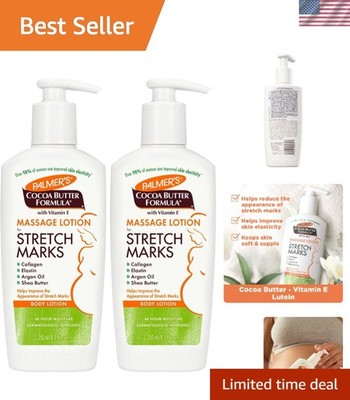 Cocoa Butter Massage Lotion with Collagen & Elastin, 8.5 oz | Pack of 2
