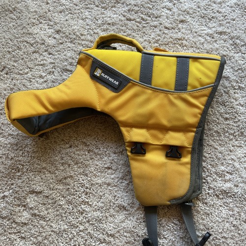 RuffWear Float Coat K9 Dog Life Jacket Vest Flotation Device w/ Handle Yellow XS