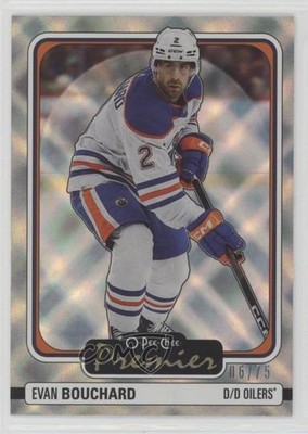 2024-25 O-Pee-Chee Premier Diamond Rainbow 6/75 Evan Bouchard #P-57 e6j