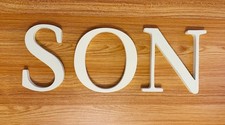 Pottery Barn Kids White Wooden Wall Letters SON 8  Nursery Kids Room Decor