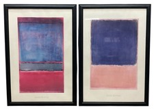TWO Mark Rothko 1903-1970 Framed Abstract Poster Prints No6 and Untiled 