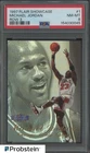 1997 Flair Showcase Row 3 #1 Michael Jordan Chicago Bulls HOF PSA 8 NM-MT