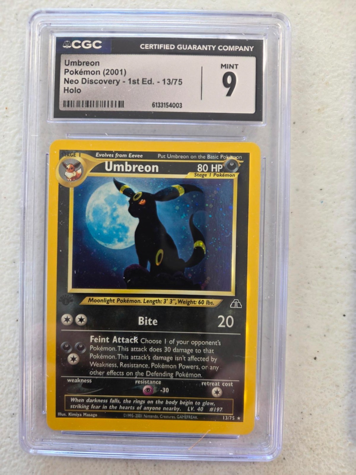 first umbreon pokemon card 2023 Scarlet & Violet Promos Japanese Yu Nagaba x #067 CGC Authenticated Pristine 10 you may flip a coin Umbreon Star 017 - Holofoil