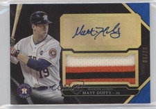 2016 Topps Triple Threads Unity Jumbo Relics Sapphire 7/10 Matt Duffy Auto 0b0