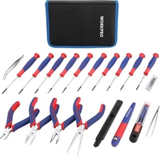 WORKPRO 33PCS Precision Repair Tool Set Includes Pliers Set, Blue 
