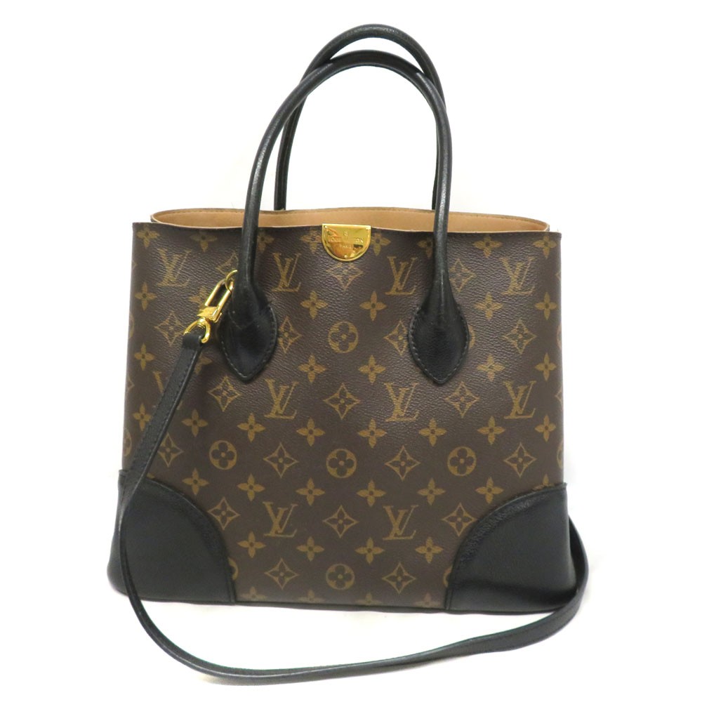 Louis Vuitton Florentine Monogram Brown Black Bag M41595 Shoulder Strap #KN653