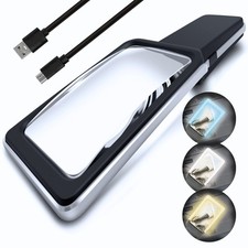 MagniPros Patented 6X Rechargeable Magnifying 1 Count (Pack of 1), Black