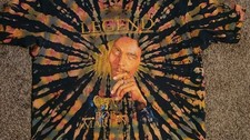 Vintage Bob Marley Lion Tie Dye shirt tagged L reggae Jamaica fashion