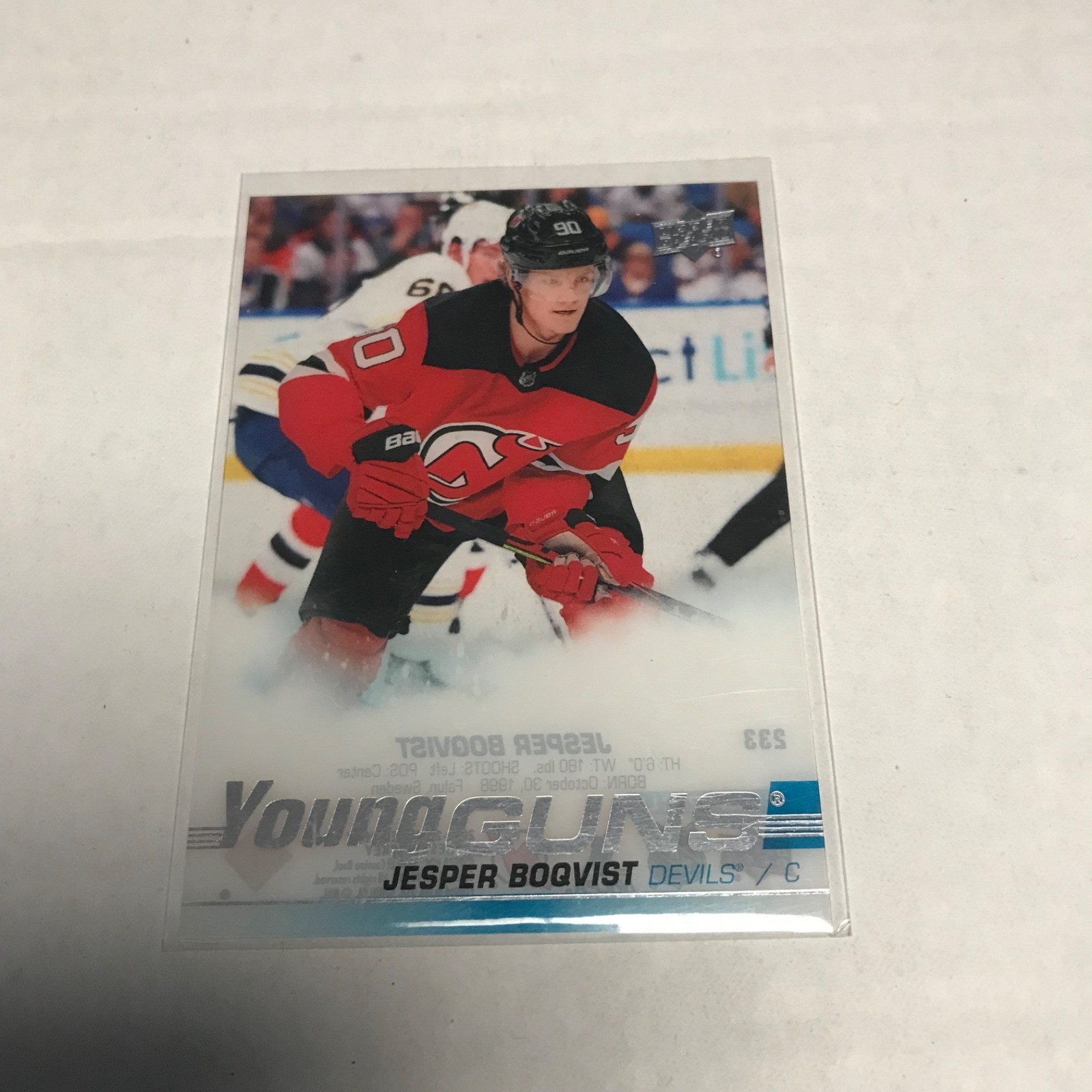 2019-20 Upper Deck - Young Guns Clear Cut Jesper Boqvist #233 (RC)