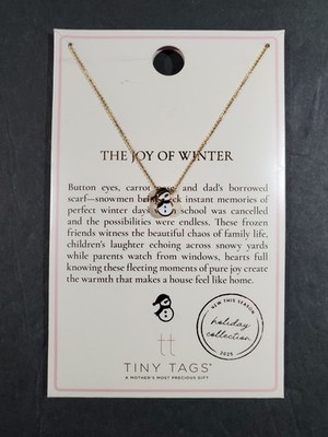 TINY TAGS Snowman 14K Gold ion Plating with Brass Base 2025 New