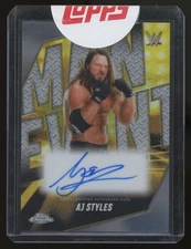 2025 Topps Chrome WWE AJ Styles Main Event Auto #MEA-AJS