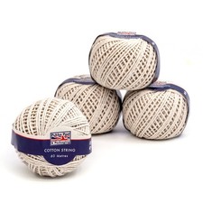 PUKKA POST & PACKAGING Cotton String Ball &ndash; For Packaging, 60m, White
