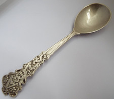 FABULOUS LRGE RARE ARTS & CRAFTS OMAR RAMSDEN ANTIQUE 1933 STERLING SILVER SPOON