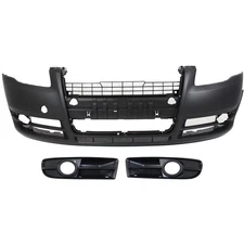 Bumper Cover Kit For 05-08 Audi A4 Quattro and A4 with Lamp Trims 8E0807105NGRU