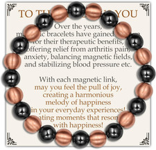 Pure Copper Magnetic Bead Bracelet for Men Women, 8Mm 99.99 Solid Copper  3500