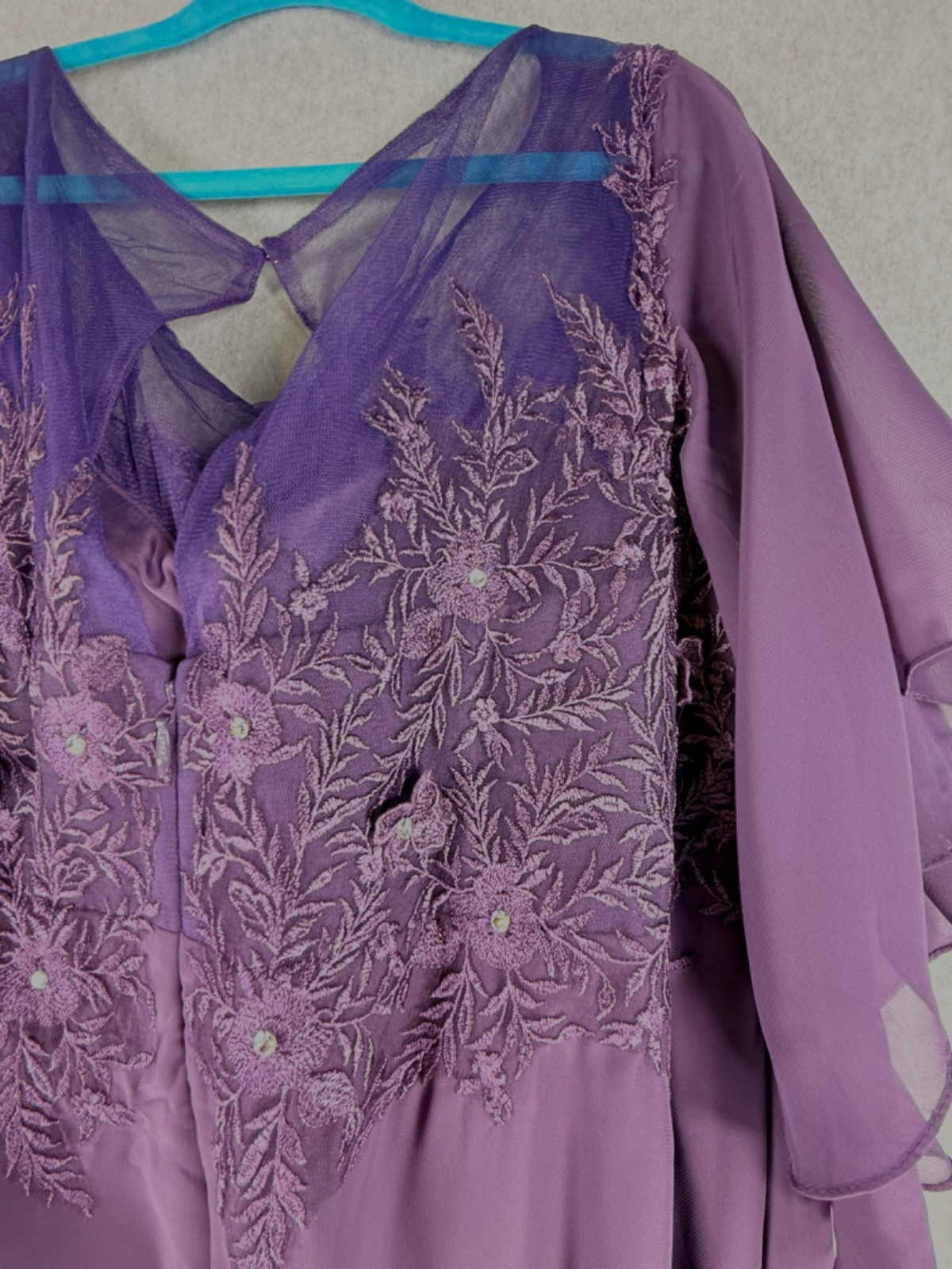 Elegant Plus Mother of Bride Dresses O Neck Appliques Chiffon Wedding Party Gown