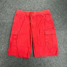 Polo Ralph Lauren Cargo Shorts Red Youth Size XL 18-20 Elastic Waist Drawstring