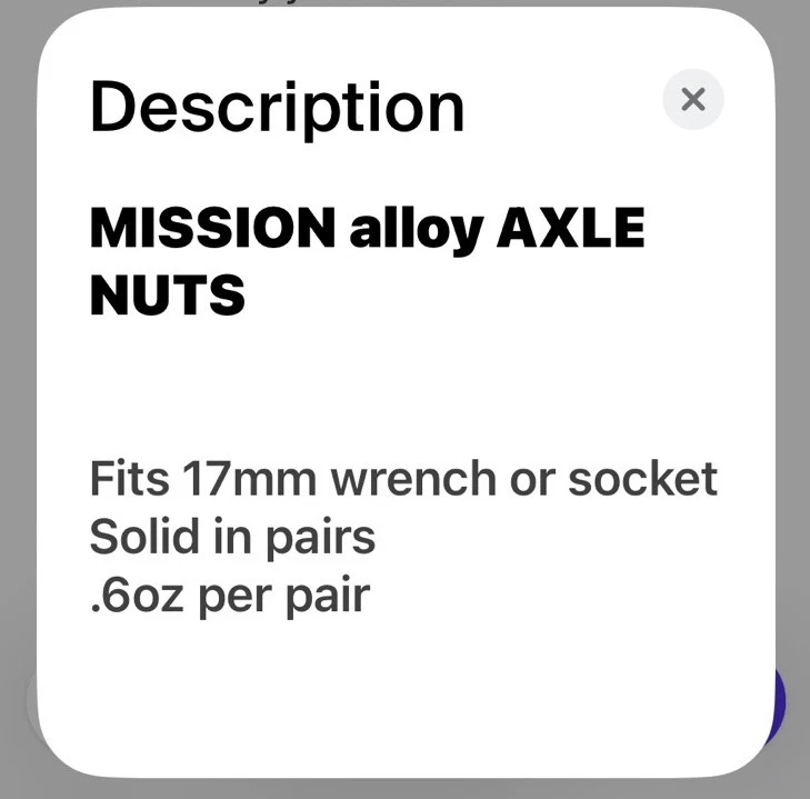 MISIÓN-Aleación 14mm “PÚRPURA” ⚡️BMX⚡️ Eje 🥜NUTZ🥜…(SE VENDE COMO PAR)🔥⚡️🔥 Foto 4 de 4