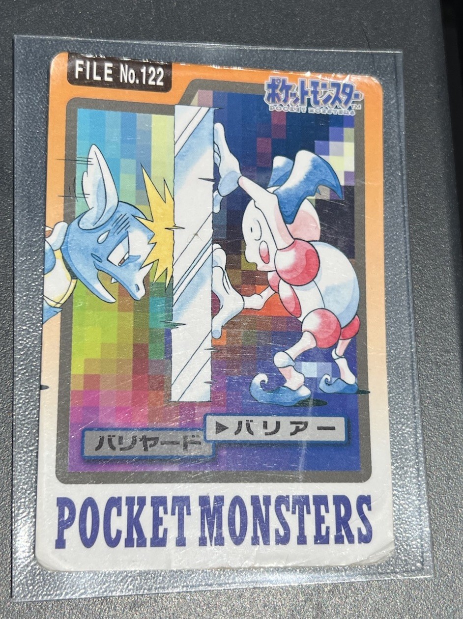 1997 Bandai Carddass Mr. Mime Pokemon Card Vintage Vending