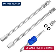 QWORK Dually Valve Stem Extenders, 2 Pack 6" Straight Dual Wheel Valve Stem Exte