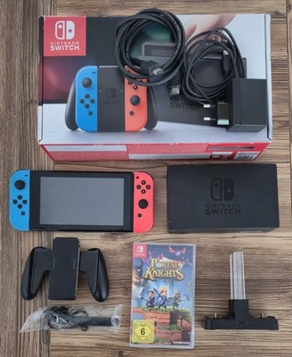Nintendo Switch - 32GB - Spielkonsole - Neon-Rot/Blau inkl. Spiel / getestet