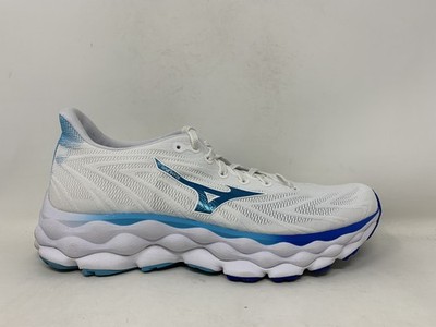 Women's Mizuno Wave Sky 8, White/Mercury Blue, 10 B Medium US