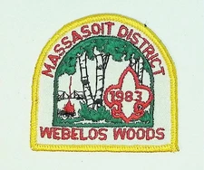 Massasoit District Webelos Woods 1983 Boy Scout Patch