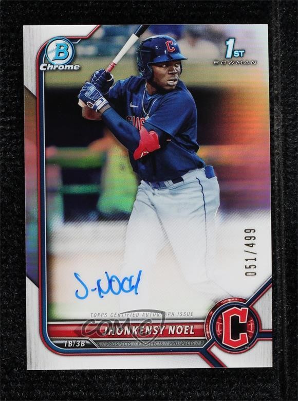 2022 Bowman Chrome Prospect Refractor 51/499 Jhonkensy Noel #CPA-JN Auto o8g
