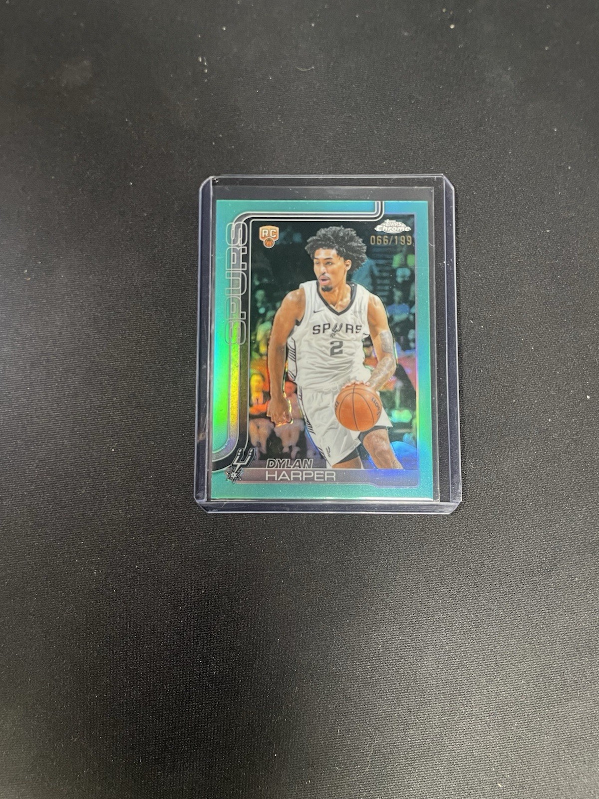 2025 Topps Chrome Dylan Harper Aqua Refractor RC 66/199 Fresh Pull Clean! #252