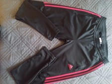 Adidas Women's Black In Red Logo Women's Small Athletic Pants Sweatpants