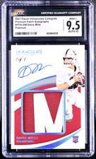 2021 Immaculate CLGT Premium Patches Autographs Davis Mills 1 of 1 CGC 9.5 MINT+