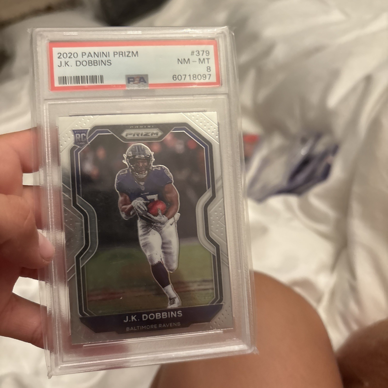 2020 Prizm #379 J.K. Dobbins RC PSA 10