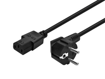 Monoprice Power Cord, 6ft, Black,CEE 7/7 SCHUKO (Europe) to IEC 60302 C13, 18AWG
