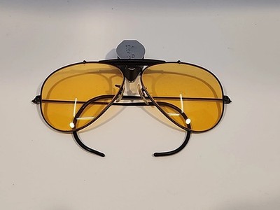 1970's 62MM VINTAGE B&L RAY-BAN BLACK AMBERMATIC OUTDOORSMAN