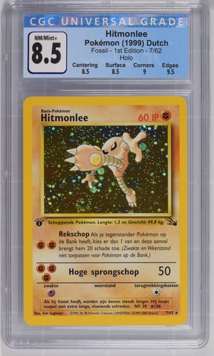 Hitmonlee (1st Edition) graded CGC 8.5 for sale on eBay