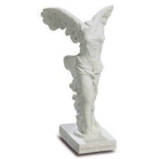 Statue Figur Nike von Samothrake weiß 20cm