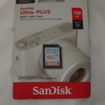 SanDisk Ultra PLUS 128GB SDXC UHS-I High Speed Class 10 Memory Card