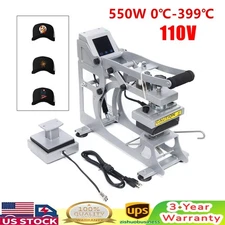 110V Hat Press 12*12cm Cap Heat Press Machine Transfer Sublimation NEW