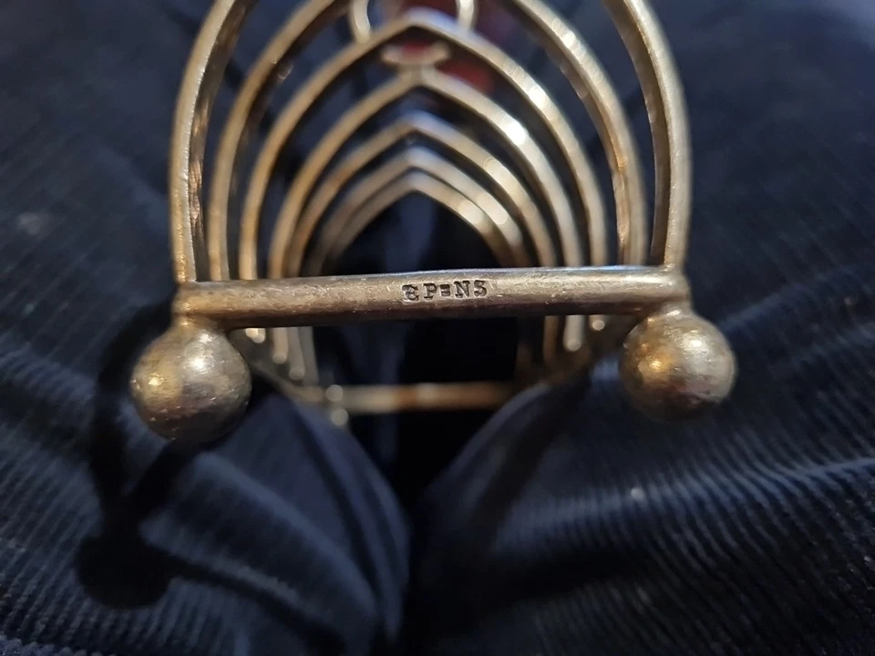 5 Inchong Approx Gothic Style Ball Footed 6 Slice toast Rack. - image 3 of 4