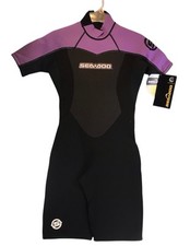 Sea Doo Wetsuit Shorty Womens Violet Neoprene 4 Way Flex Riding NWT Size 9/10
