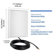 Dual-Band 15dBi Antenna with RP-SMA Connector